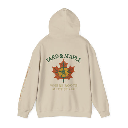 Maple Leaf & Hibiscus Hoodie, Cozy Fall Sweatshirt, Unisex Pullover for Nature Lovers, Perfect Gift for Thanksgiving, Unique Casual Wear