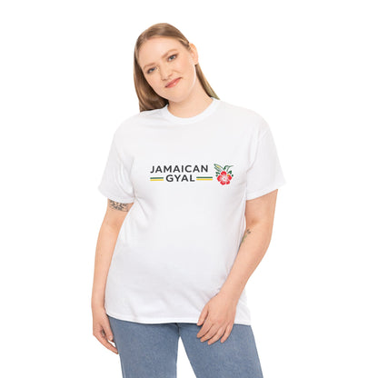 Jamaican Gyal Floral Tee - Caribbean Pride Graphic T-Shirt