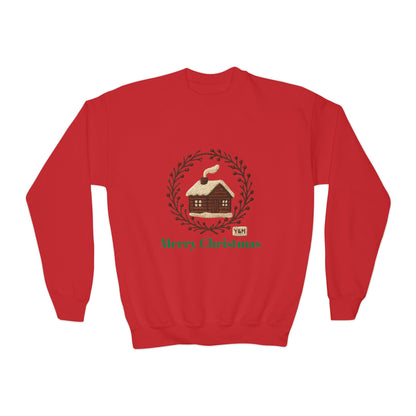 Christmas Youth Crewneck Sweatshirt, Holiday Gift, Cozy Winter Sweater, Festive Christmas Apparel, Toddler Sweatshirt