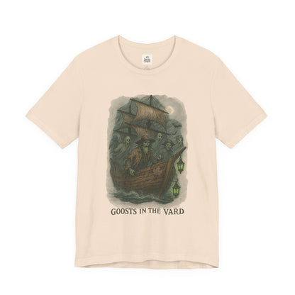 Haunted Ship Short Sleeve Tee - Spooky Halloween T-Shirt, Ghosts in the Yard Design, Unisex Shirt, Perfect for Trick or Treat, Ghost [...]