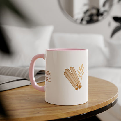Cinnamon & Culture Accent Mug, Cozy Coffee Cup, 11oz Gift for Tea Lovers, Kitchen Decor, Warm Drink Mug, Unique Beverageware