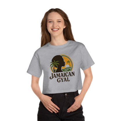 Cropped T-Shirt - Jamaican Gyal Graphic Tee, Summer Fashion, Gift Idea