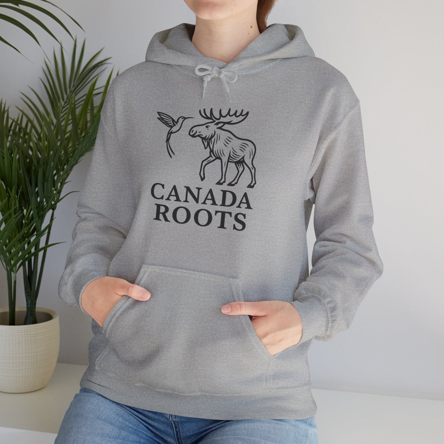 Canada Roots Hoodie — Moose & Hummingbird Graphic Pullover
