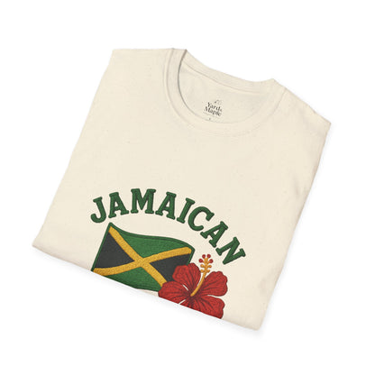 Jamaican Pride T-Shirt, Unisex Softstyle Tee, Tropical Vacation Shirt, Caribbean Pride Apparel, Festival and Celebration Wear
