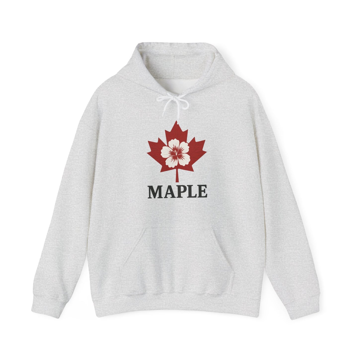 Maple Leaf Floral Hoodie — Canadian Maple Graphic Sweatshirt