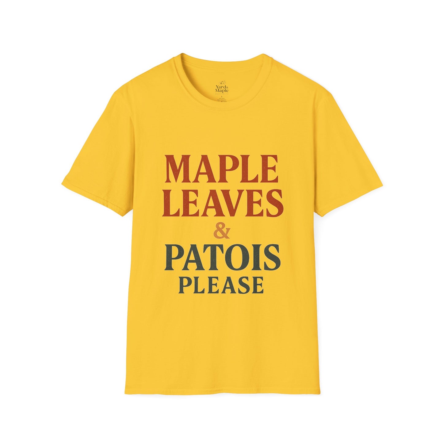 Maple Leaves & Patois Please Unisex T-Shirt, Casual Tee, Gift for Nature Lovers, Summer Wear, Eco-Friendly Fashion