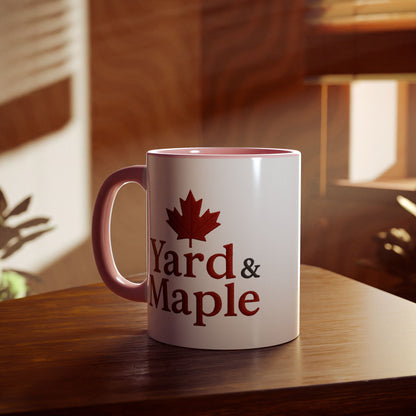 Maple Leaf Accent Mug, Cozy Coffee Cup for Fall, Unique Gift for Thanksgiving, Perfect for Canadians, Seasonal Drinkware