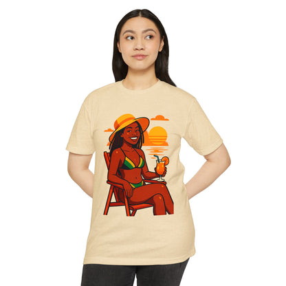 Summer Vibes T-Shirt, Beachwear, Vacation Tee, Casual Shirt, Gift for Her, Tropical Graphic T-shirt