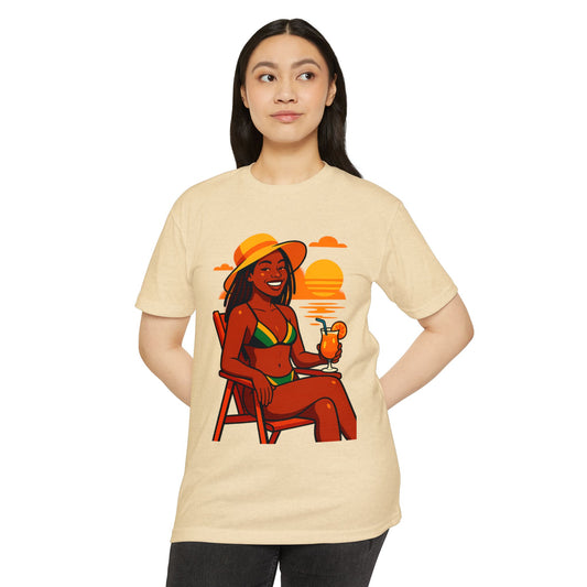 Summer Vibes T-Shirt, Beachwear, Vacation Tee, Casual Shirt, Gift for Her, Tropical Graphic T-shirt