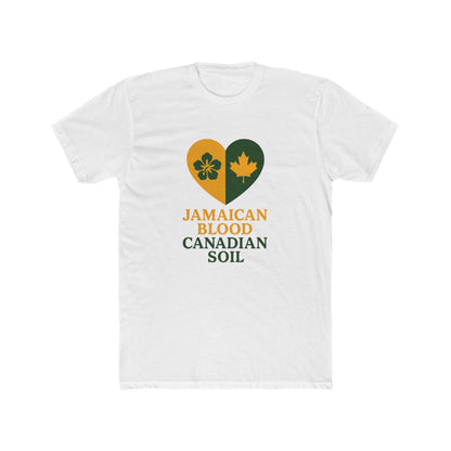 Jamaican-Canadian Pride Tee, Unisex Cotton Crew Shirt, Cultural Heritage Apparel, Gift for Canadians, Travel and Lifestyle Wear