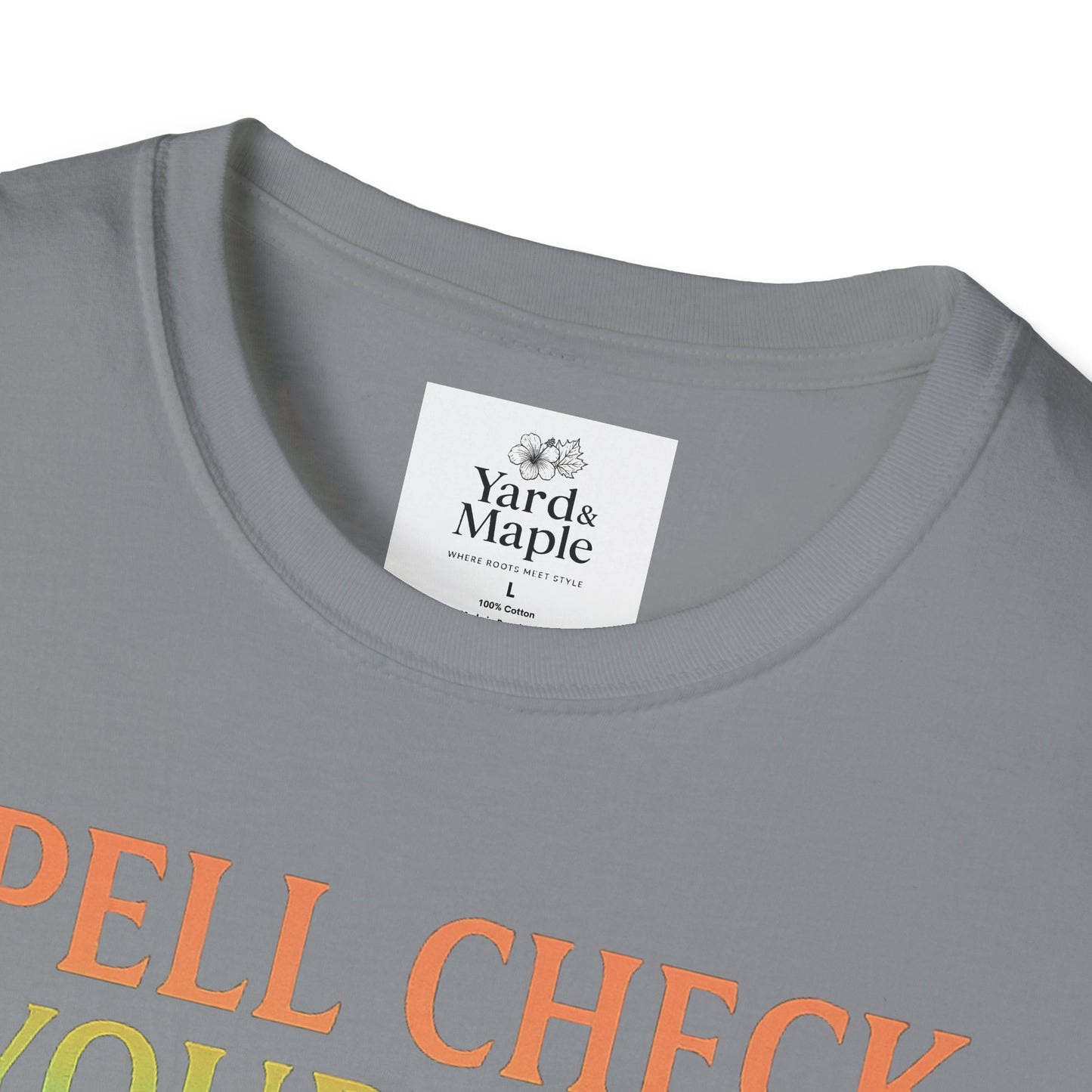 Spell Check Yourself Graphic Tee, Unisex Witch T-Shirt, Halloween Humor Top, Casual Witchy Apparel, Perfect for Spell Lovers