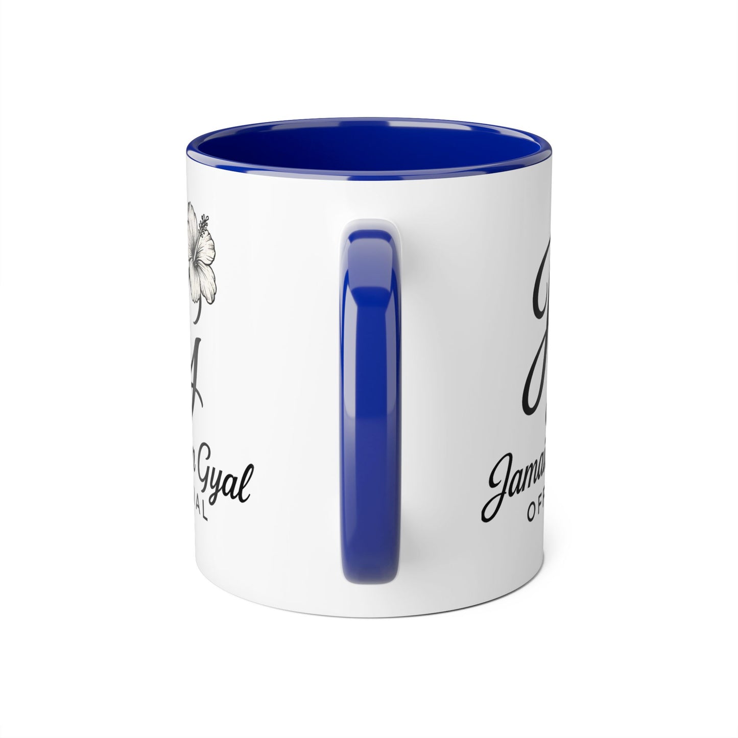 Jamaican Gyal Accent Mug, 11oz Coffee Cup, Floral Design, Gift for Her, Caribbean Culture, Tea Mug, Unique Drinkware