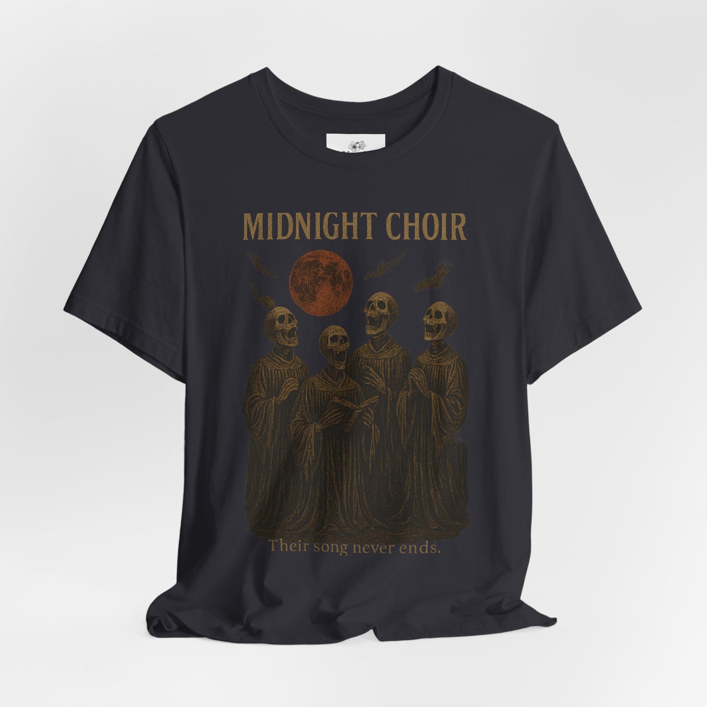 Gothic Band Tee, Perfect for Concerts, Halloween, Music Lovers, Midnight Choir Graphic Tee, Casual Wear, Unique Gift