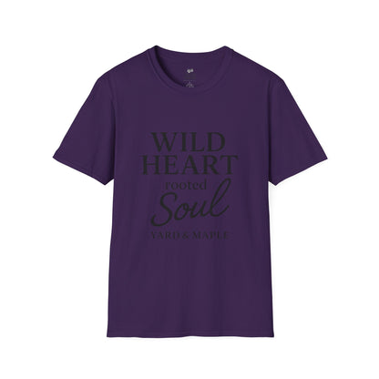 Wild Heart Unisex Softstyle T-Shirt | Inspirational Tee, Gift for Nature Lovers, Casual Wear, Birthday Gift, Boho Style