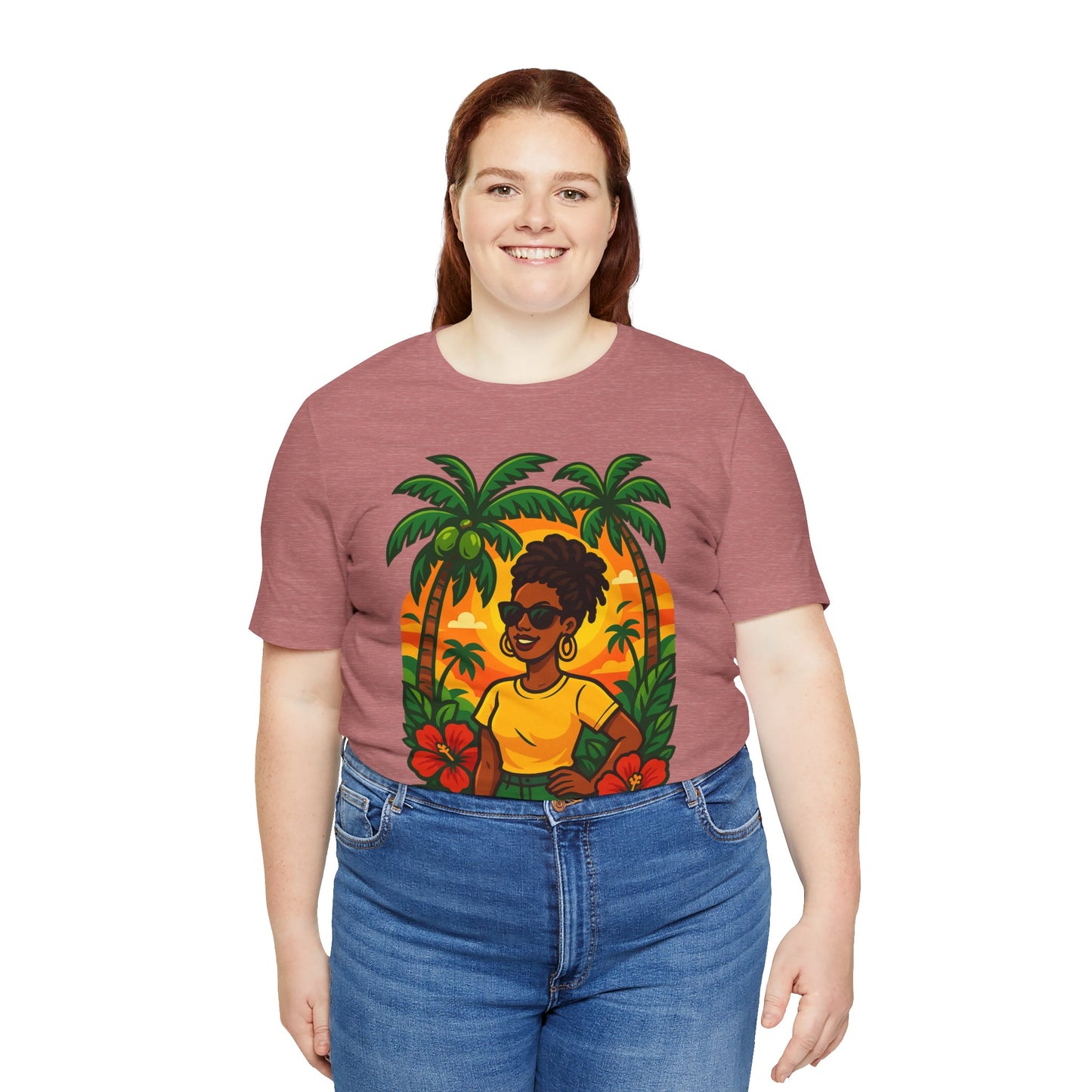Tropical Sunset Tee - Beach Vibes, Summer Fashion, Vacation Apparel, Gift for Her, Cute Graphic Shirt