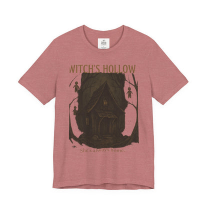 Witch's Hollow Tee, Fall Fashion, Halloween Apparel, Spooky Shirt, Gift for Witches, Unisex Graphic Tee, Cozy Autumn Wear