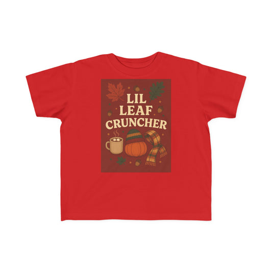 Toddler Fall Tee - Lil Leaf Cruncher Shirt, Autumn Outfit, Thanksgiving Gift, Cute Kids T-Shirt, Seasonal Wear