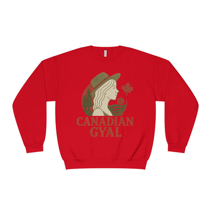 Canadian Gyal Sweatshirt, Cozy Crewneck for Fall, Perfect Gift for Canadians, Great for Thanksgiving, Casual Wear