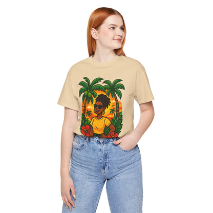 Tropical Sunset Tee - Beach Vibes, Summer Fashion, Vacation Apparel, Gift for Her, Cute Graphic Shirt