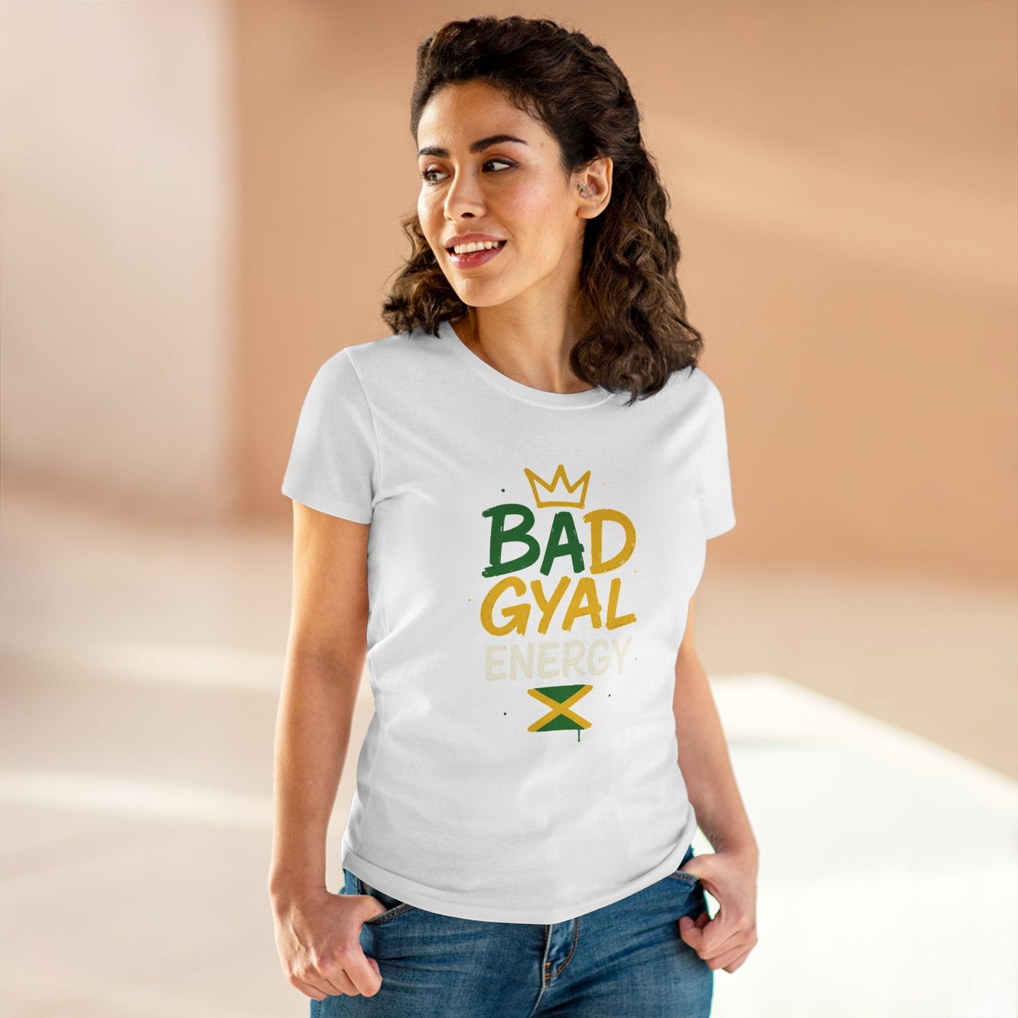Jamaican Bad Gyal Energy Tee, Women's Graphic T-Shirt, Casual Summer Top, Festival Outfit, Unique Gift for Her