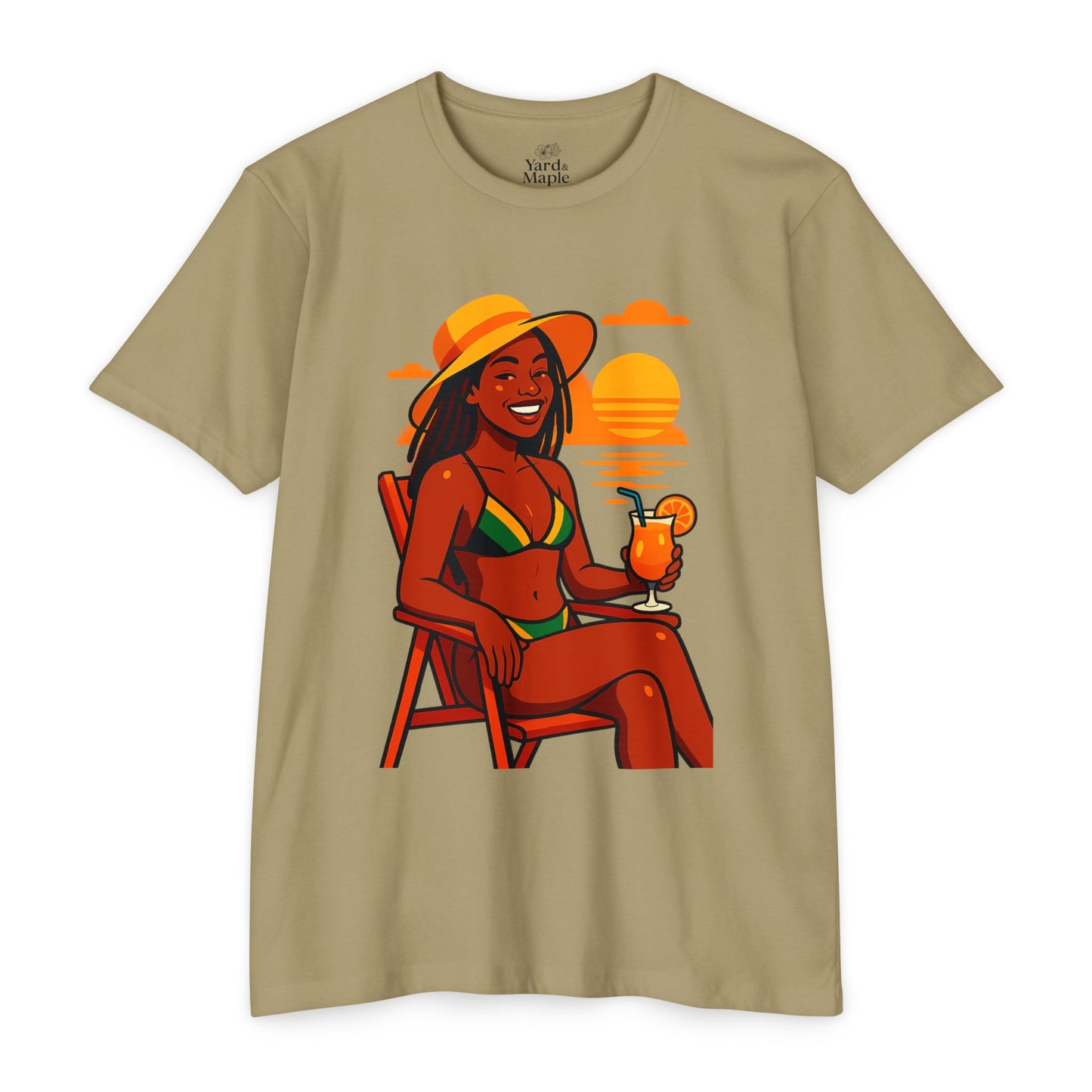 Summer Vibes T-Shirt, Beachwear, Vacation Tee, Casual Shirt, Gift for Her, Tropical Graphic T-shirt