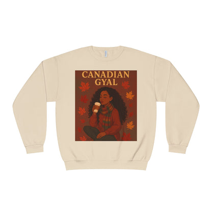 Canadian Gyal Sweatshirt, Cozy Fall Crewneck, Canada Pride Apparel, Autumn Casual Wear, Unisex Gift for Her