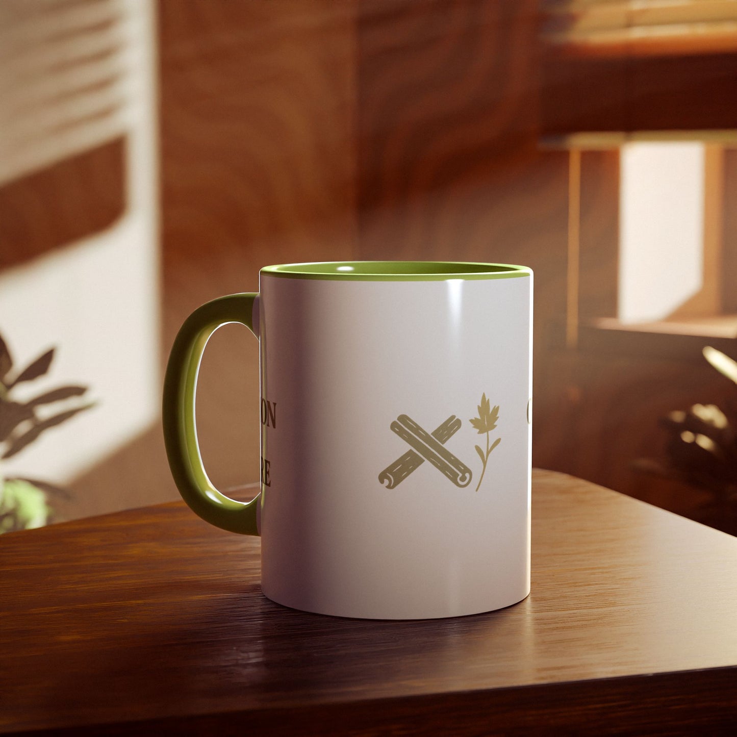 Cinnamon & Culture Accent Mug, Cozy Coffee Cup for Tea Lovers, Perfect Gift for Friends, Coffee Mug for Home, Unique Kitchen Decor