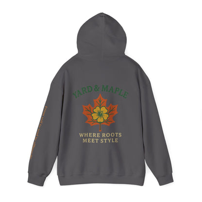 Maple Leaf & Hibiscus Hoodie, Cozy Fall Sweatshirt, Unisex Pullover for Nature Lovers, Perfect Gift for Thanksgiving, Unique Casual Wear