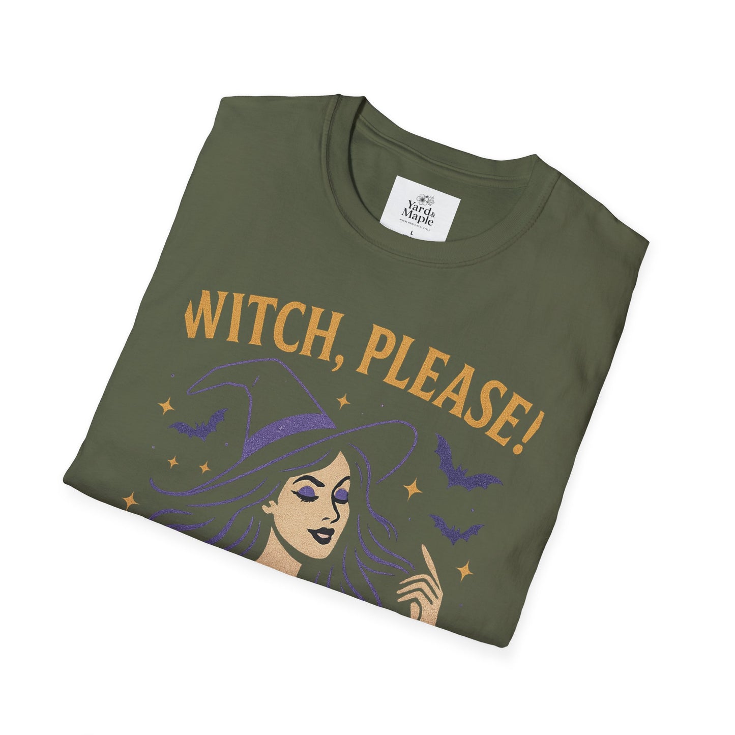 Witch Please Glam T-Shirt, Halloween Costume, Celestial T-Shirt, Gift for Her, Witchy Vibes, Boho Tee, Spooky Season Wear