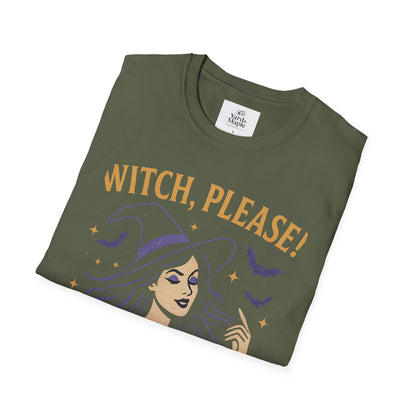 Witch Please Glam T-Shirt, Halloween Costume, Celestial T-Shirt, Gift for Her, Witchy Vibes, Boho Tee, Spooky Season Wear