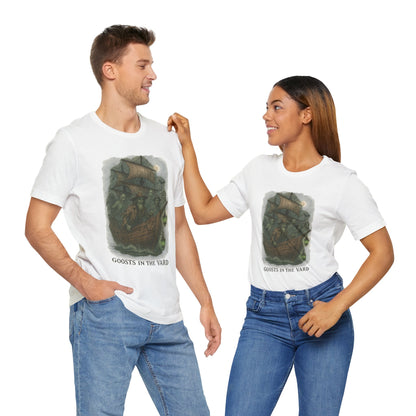 Haunted Ship Short Sleeve Tee - Spooky Halloween T-Shirt, Ghosts in the Yard Design, Unisex Shirt, Perfect for Trick or Treat, Ghost [...]