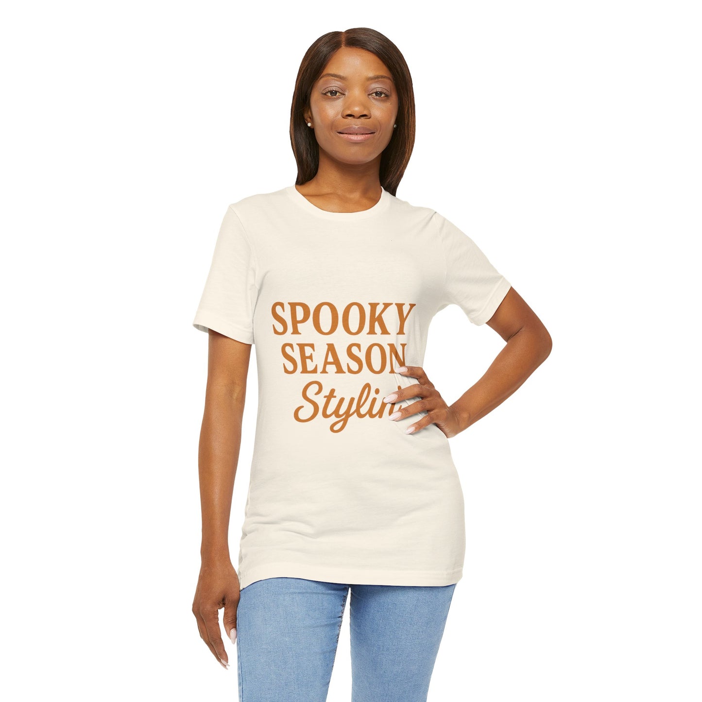 Spooky Season Stylin' Unisex Tee, Halloween Shirt, Autumn Apparel, Fall Outfit, Party Wear, Casual Top