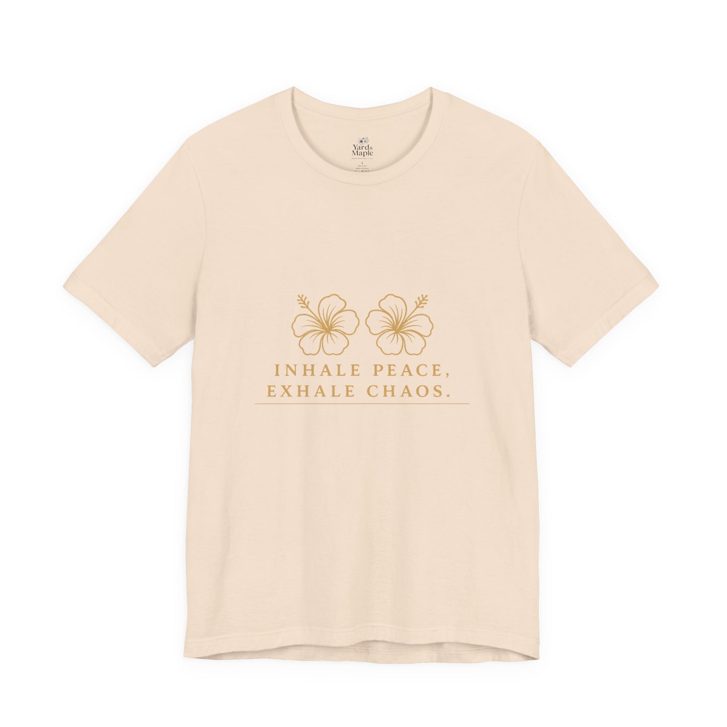 Peaceful Vibes Unisex Tee - Inhale Peace, Exhale Chaos Shirt, Relaxation T-Shirt, Meditation Top, Mindfulness Apparel