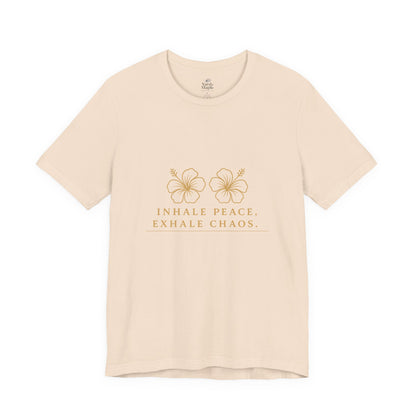 Peaceful Vibes Unisex Tee - Inhale Peace, Exhale Chaos Shirt, Relaxation T-Shirt, Meditation Top, Mindfulness Apparel