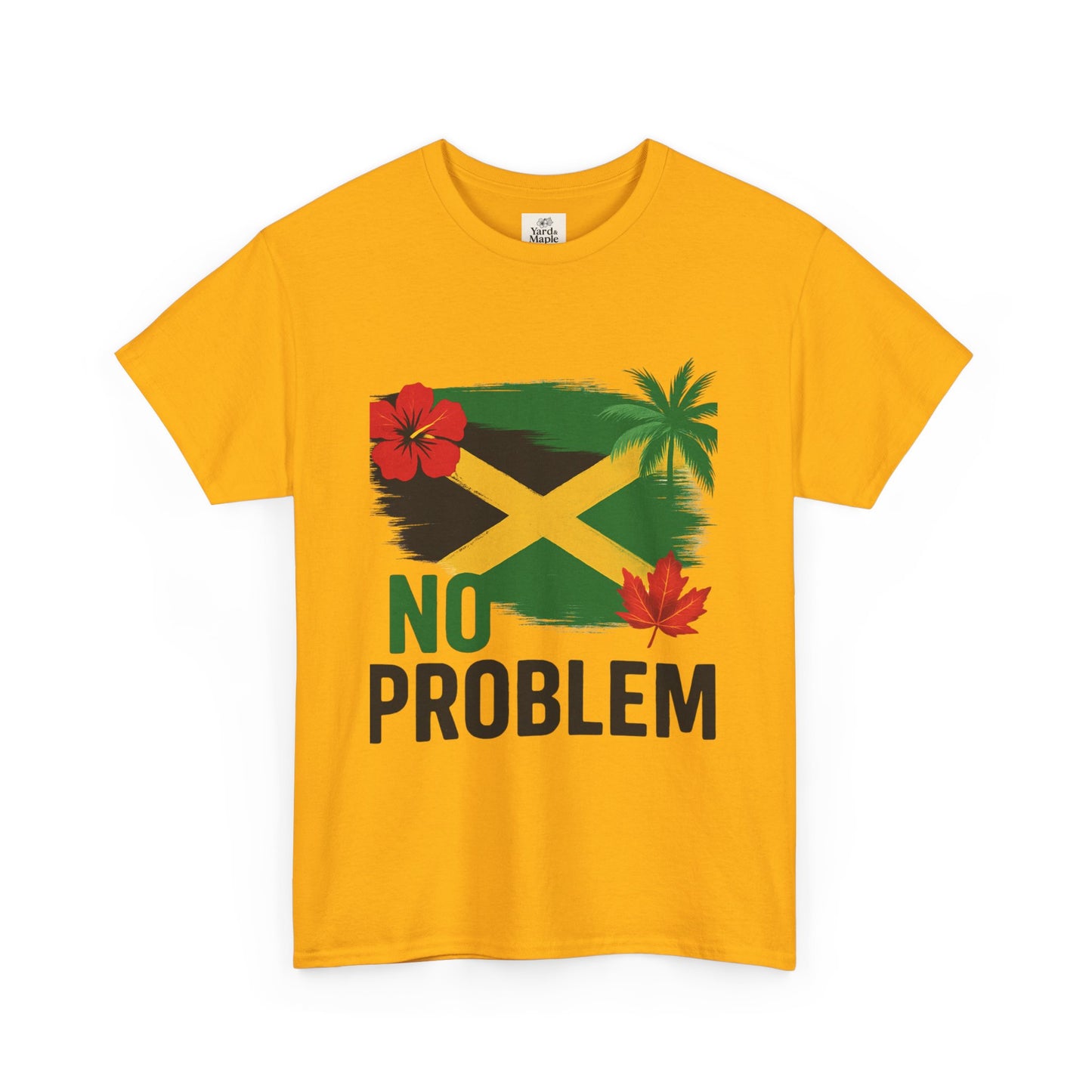Jamaican Vibes Tee, Unisex Heavy Cotton T-Shirt with Tropical Design, Perfect for Summer and Festivals, Casual Wear, Gift Idea