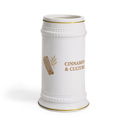 Cinnamon & Culture Stein Mug - Unique Drinkware, Gift for Spice Lovers, Home Bar Essentials, Decorative Beer Stein, Coffee Mug