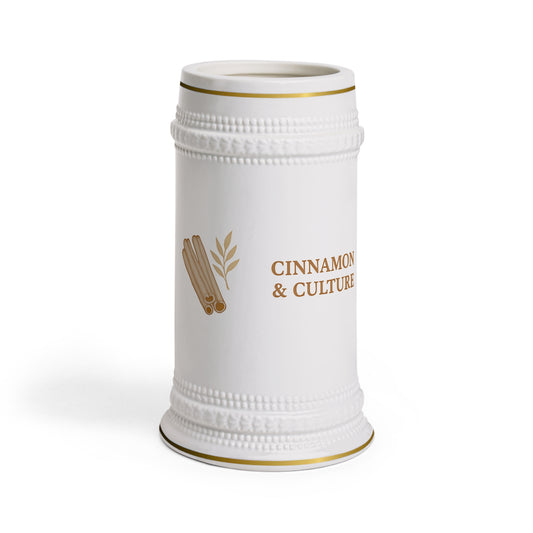 Cinnamon & Culture Stein Mug - Unique Drinkware, Gift for Spice Lovers, Home Bar Essentials, Decorative Beer Stein, Coffee Mug