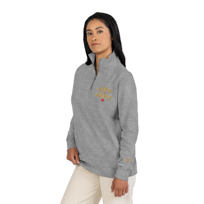 Embroidered Unisex Fleece Pullover - Cozy Casual Wear, Gift for Him/Her, Fall/Winter Style, Layering Essential, Comfortable Sweatshirt
