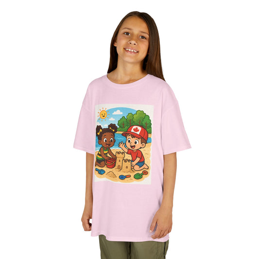 Beach Day Kids Tee, Summer Shirt, Cute Kids Apparel, Vacation Wear, Sandcastle Art Tee