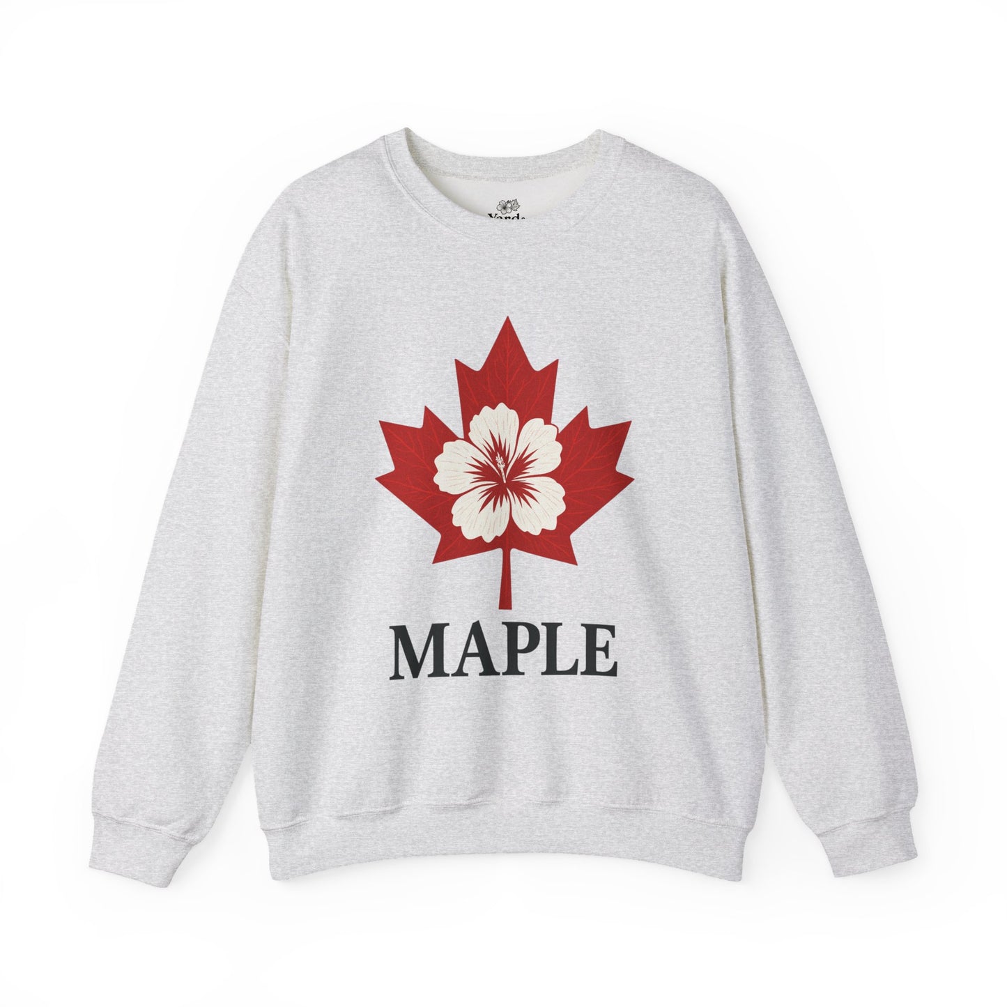 Maple Leaf Crewneck Sweatshirt — Canadian Floral Maple Design