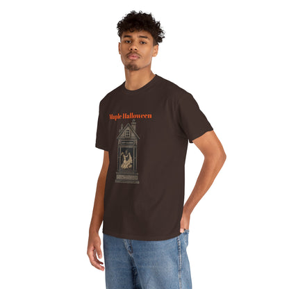 Halloween Graphic Tee, Spooky Season Shirt, Maple Halloween T-Shirt, Unisex Cotton Tee, Fall Fashion Top, Holiday Gift