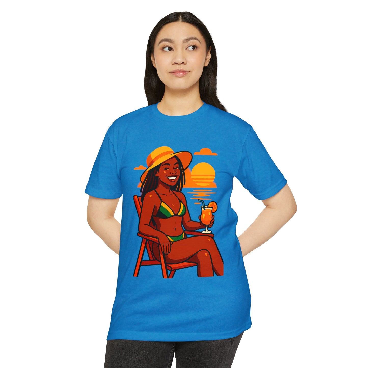 Summer Vibes T-Shirt, Beachwear, Vacation Tee, Casual Shirt, Gift for Her, Tropical Graphic T-shirt