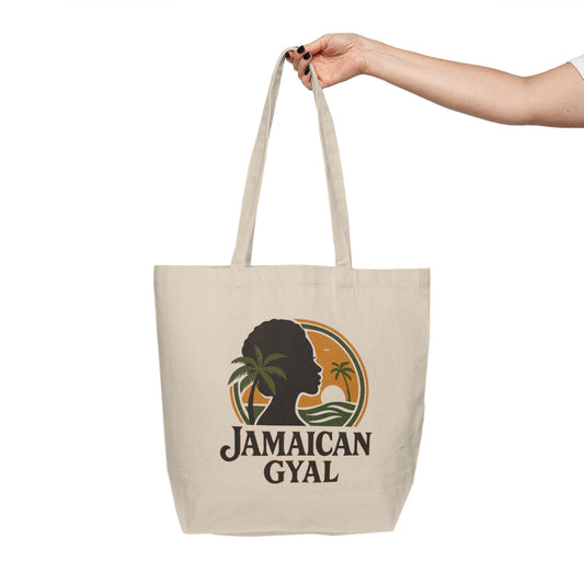 Jamaican Gyal Canvas Shopping Tote | Eco-Friendly Bag, Beach Essential, Gift for Her, Summer Tote, Travel Organizer