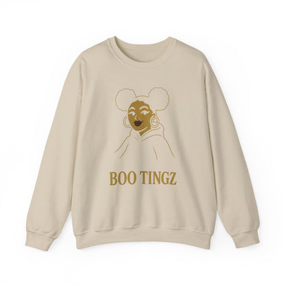 Boo Tingz Crewneck Sweatshirt - Cozy Unisex Gift, Casual Wear, Halloween Outfit, Everyday Comfort, Trendy Streetwear