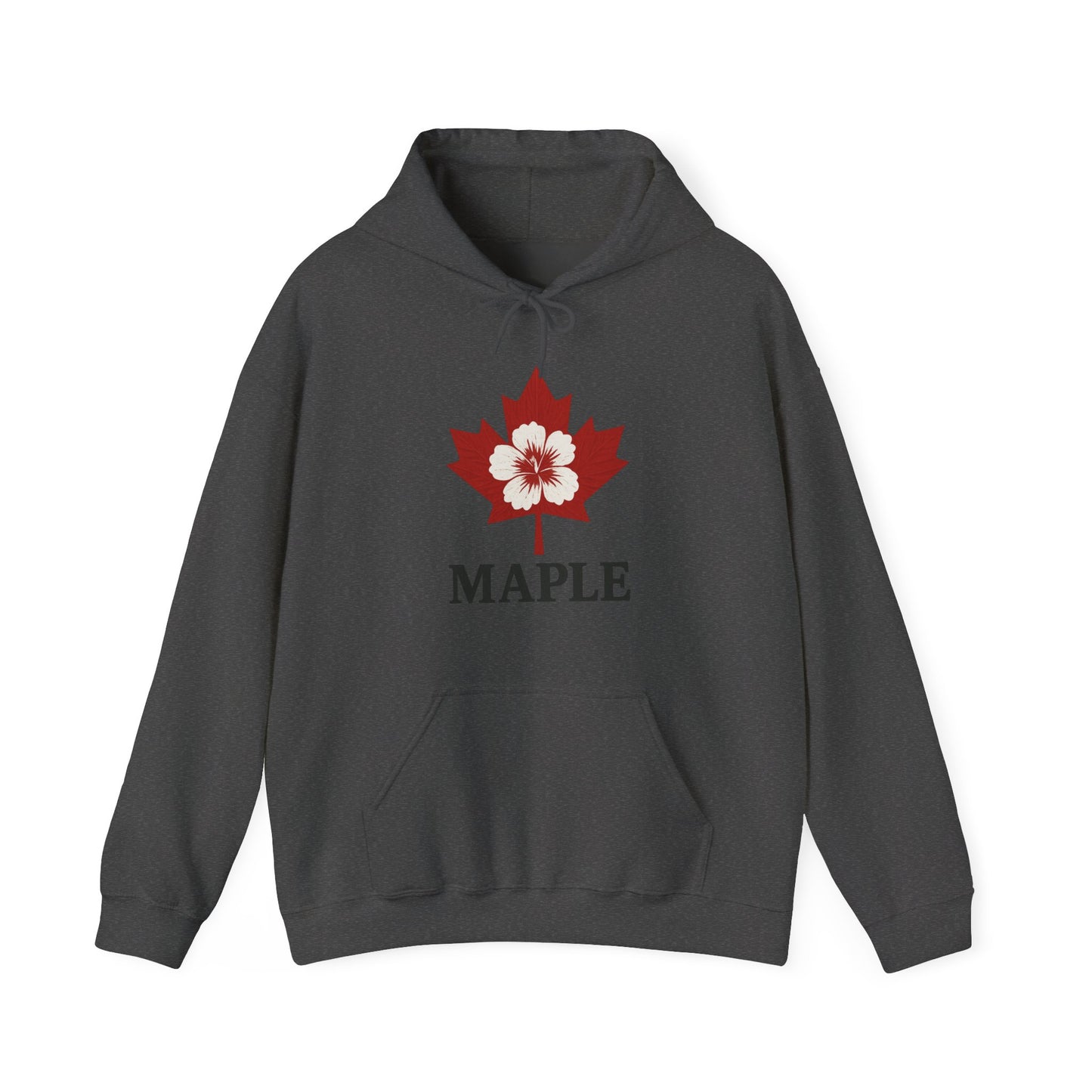 Maple Leaf Floral Hoodie — Canadian Maple Graphic Sweatshirt