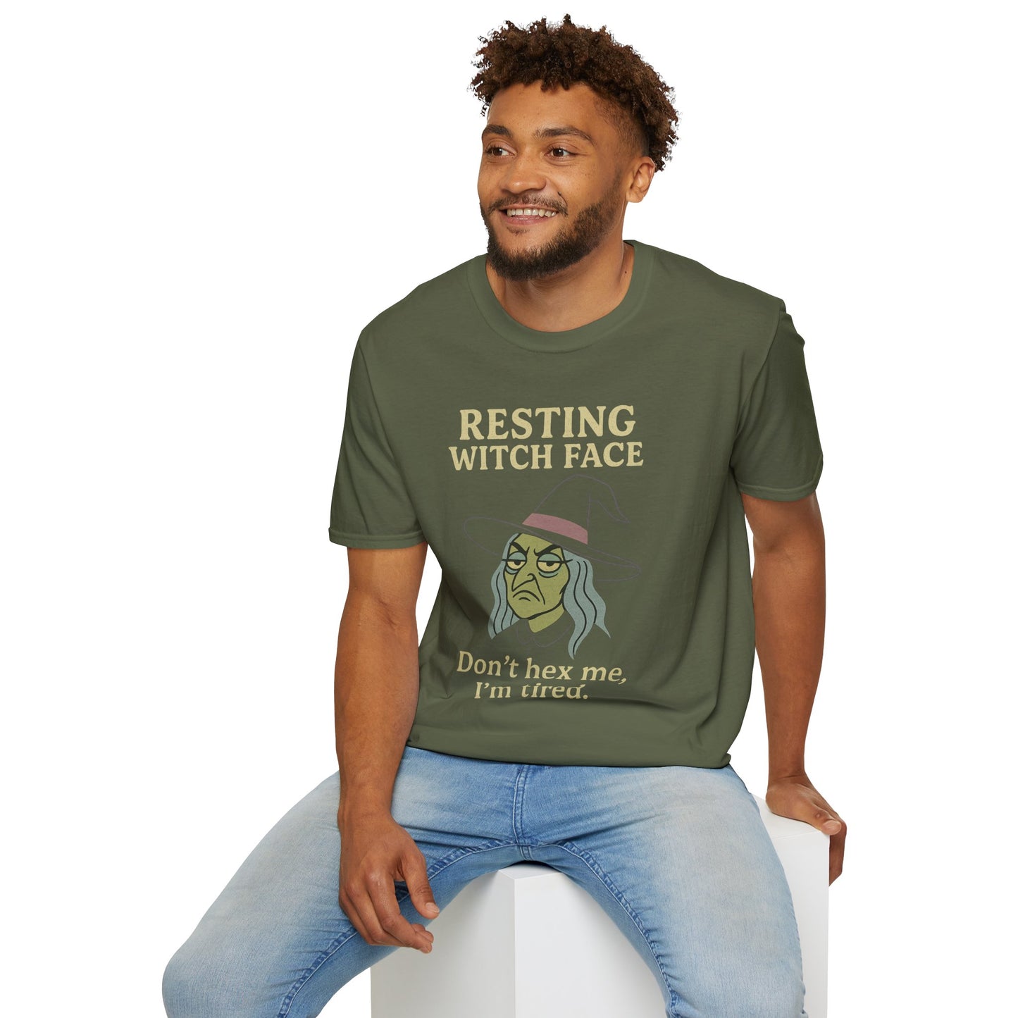 Resting Witch Face Unisex T-Shirt, Halloween Tee, Funny Witch Shirt, Gift for Her, Cute Casual Top, Spooky Season Apparel