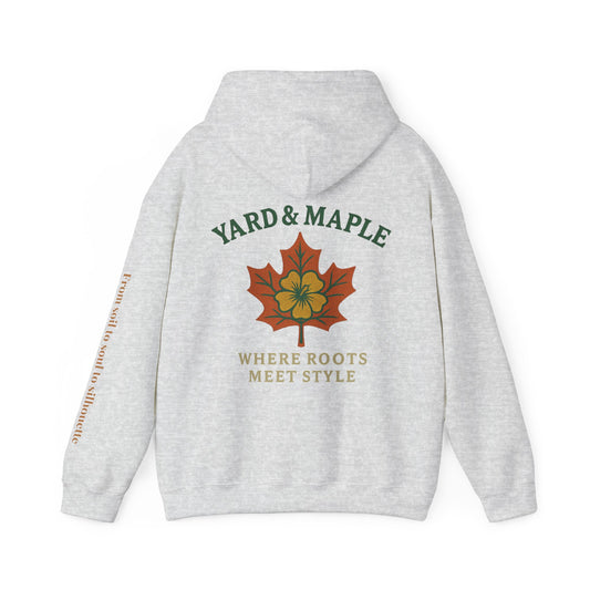 Maple Leaf & Hibiscus Hoodie, Cozy Fall Sweatshirt, Unisex Pullover for Nature Lovers, Perfect Gift for Thanksgiving, Unique Casual Wear