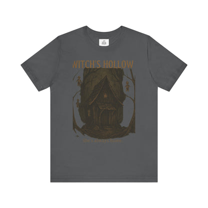 Witch's Hollow Tee, Fall Fashion, Halloween Apparel, Spooky Shirt, Gift for Witches, Unisex Graphic Tee, Cozy Autumn Wear