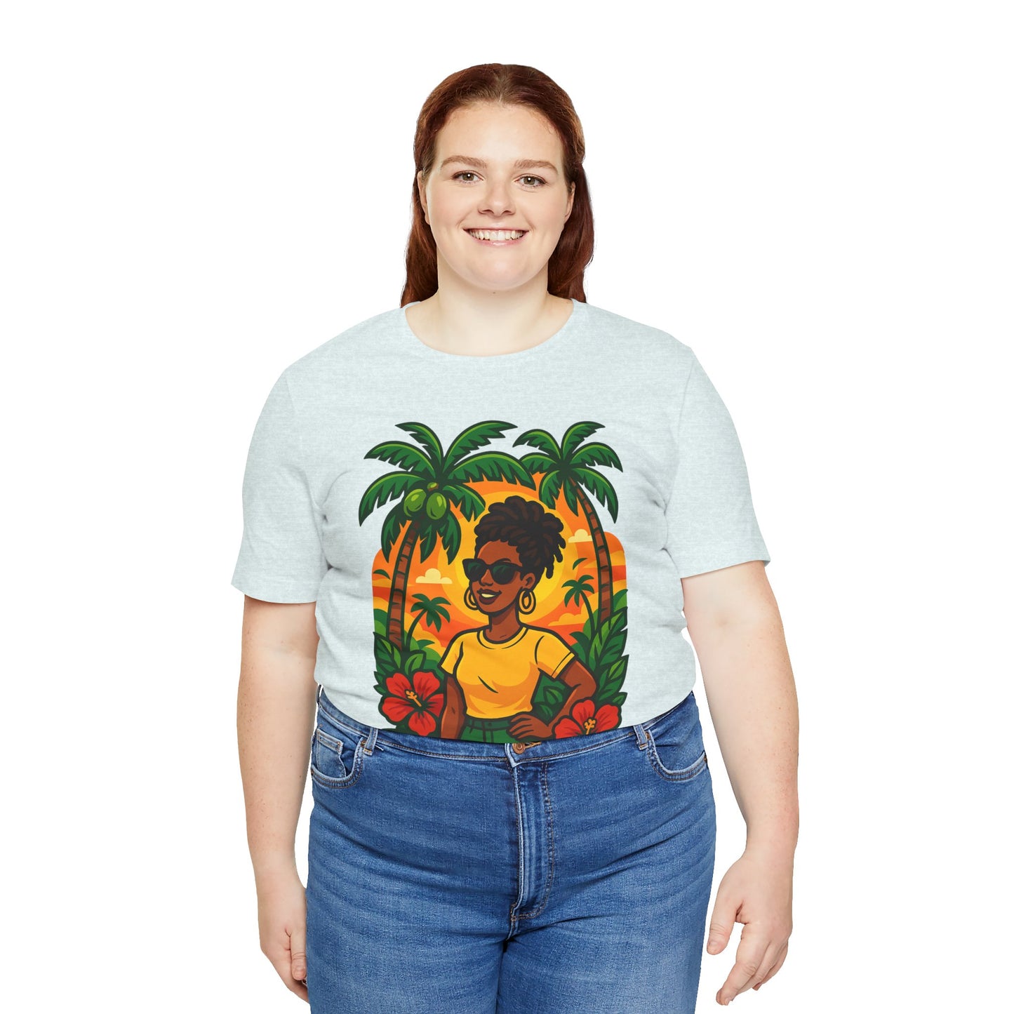 Tropical Sunset Tee - Beach Vibes, Summer Fashion, Vacation Apparel, Gift for Her, Cute Graphic Shirt