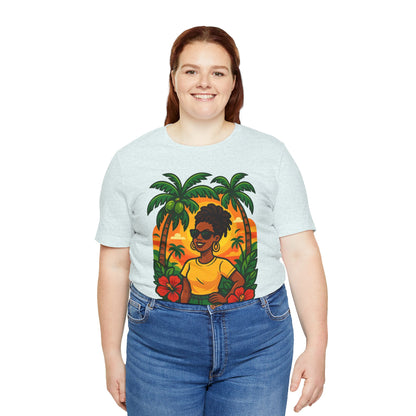 Tropical Sunset Tee - Beach Vibes, Summer Fashion, Vacation Apparel, Gift for Her, Cute Graphic Shirt